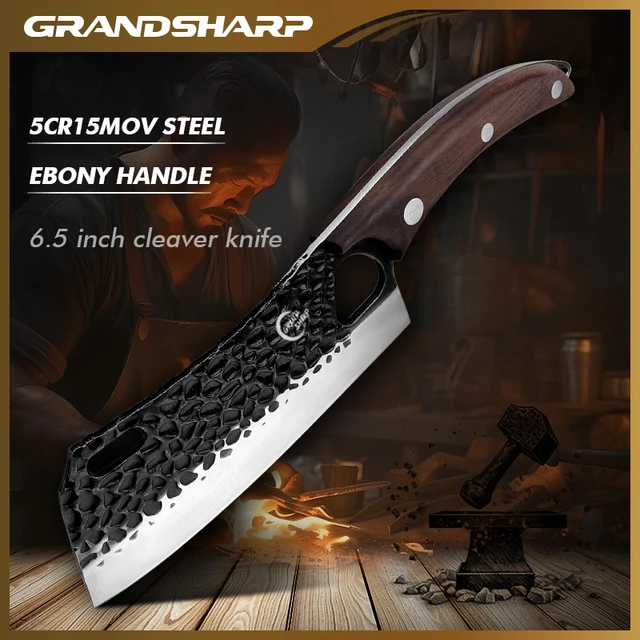 6 Inch Boning Knife Stainless Steel Cleaver Handmade Kitchen Knife Forged  Steel Serbian Chef Knife Outdoor Knife Tool GRANDSHARP