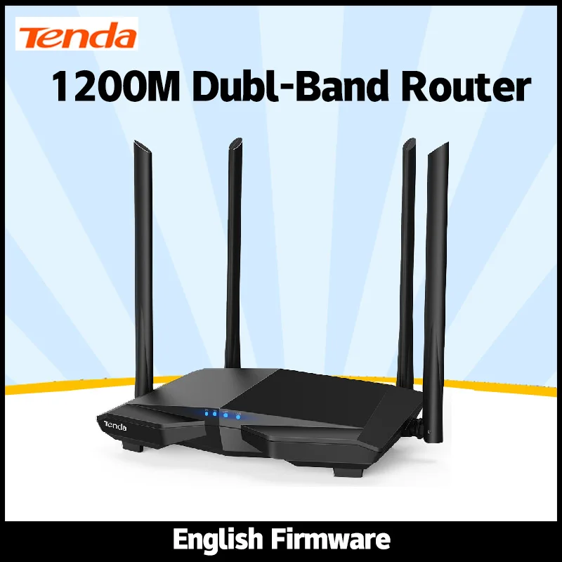 

Tenda New AC6 2.4G/5.0GHz Smart Dual Band AC1200 Wireless WiFi Router Wi-Fi Repeater, APP Remote Manage, English Interface