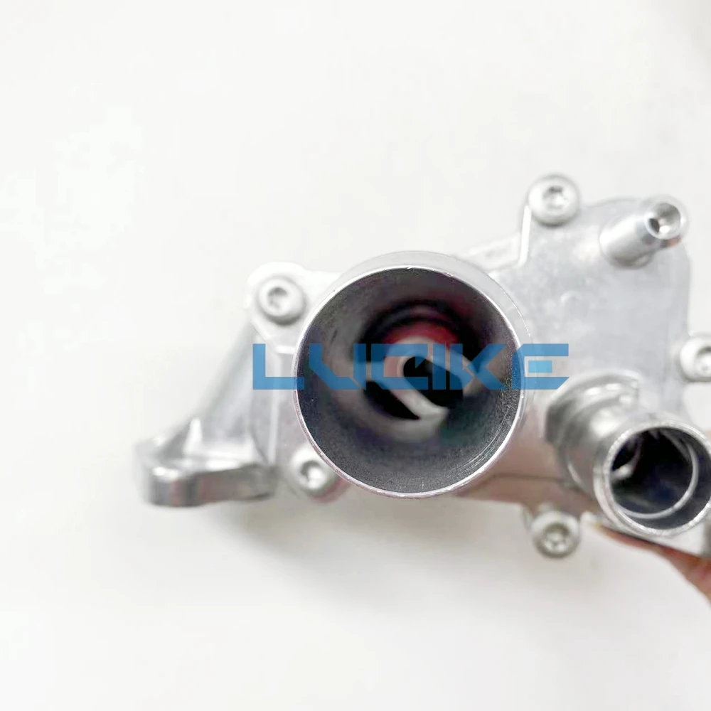 Aluminum Thermostat Housing Kit Flange Engine Cooling Kit Engine Coolant Thermostat For Land Range Rover Sport Discovery LR3 4 2.7 3.0 Diesel Jaguar XF Outlet Pipe LR073372