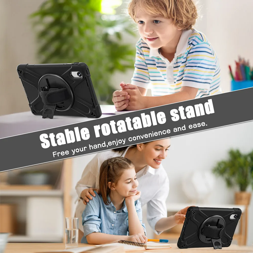 Enhanced 360° Rotating Rugged Tablet Stand Cover