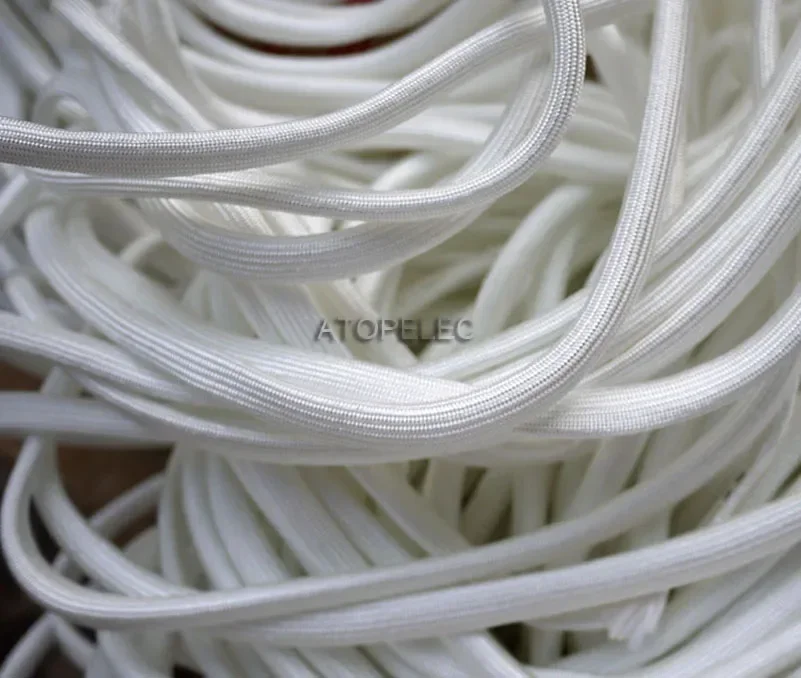1M Braided Fiber Glass Fiberglass Sleeving Heat Resistant 600℃ 500V Soft Tube Wrap Wire 1/2/3/4/5/6/8/10/12/14/16/20/25mm Dia.
