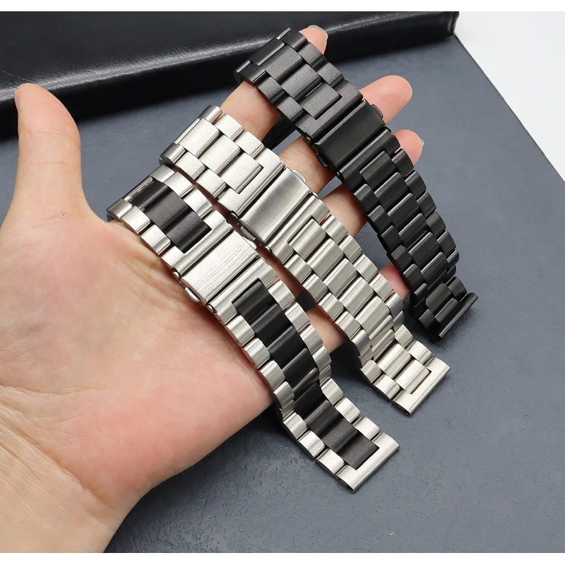 Premium Stainless Steel Watch Band - Elegant Metal Bracelet Strap