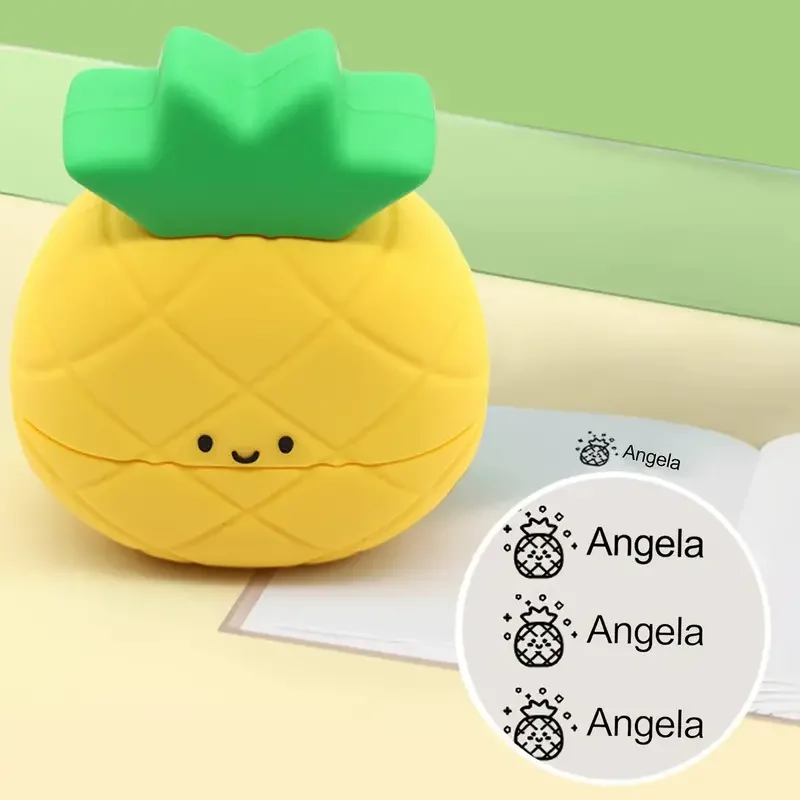 Fruit Name Stamp Set Customizable Waterproof PE Polyethylene Stamps for School Uniforms Durable and Fade-Resistant