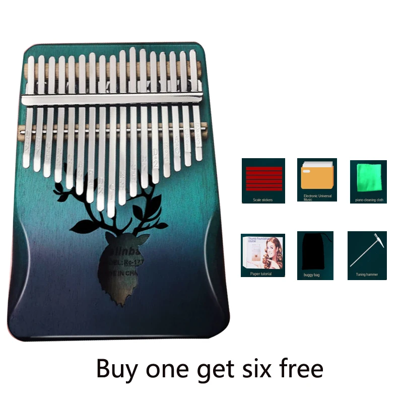 17 key Perfect Gauntlets Piano Mahogany kalimba Musical Instrument Beginner Thumb Piano With Accessory Wood acoustic musical i