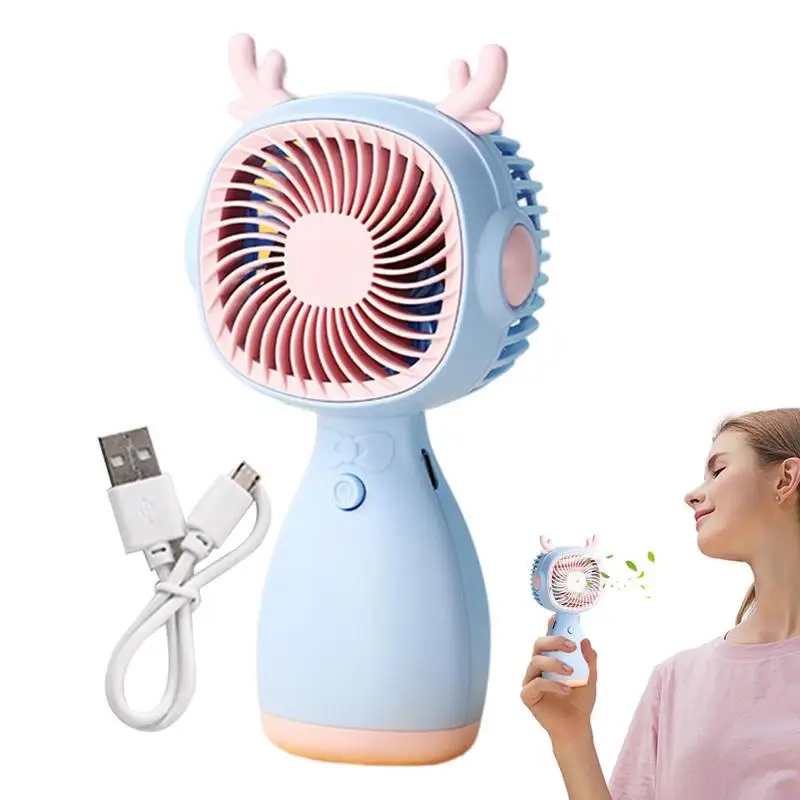 

Summer Personal Fan Adjustable Small Pocket Fan 3 Speed Wind Animal Shape Mini Fan For Picnic Travel Camping Walk