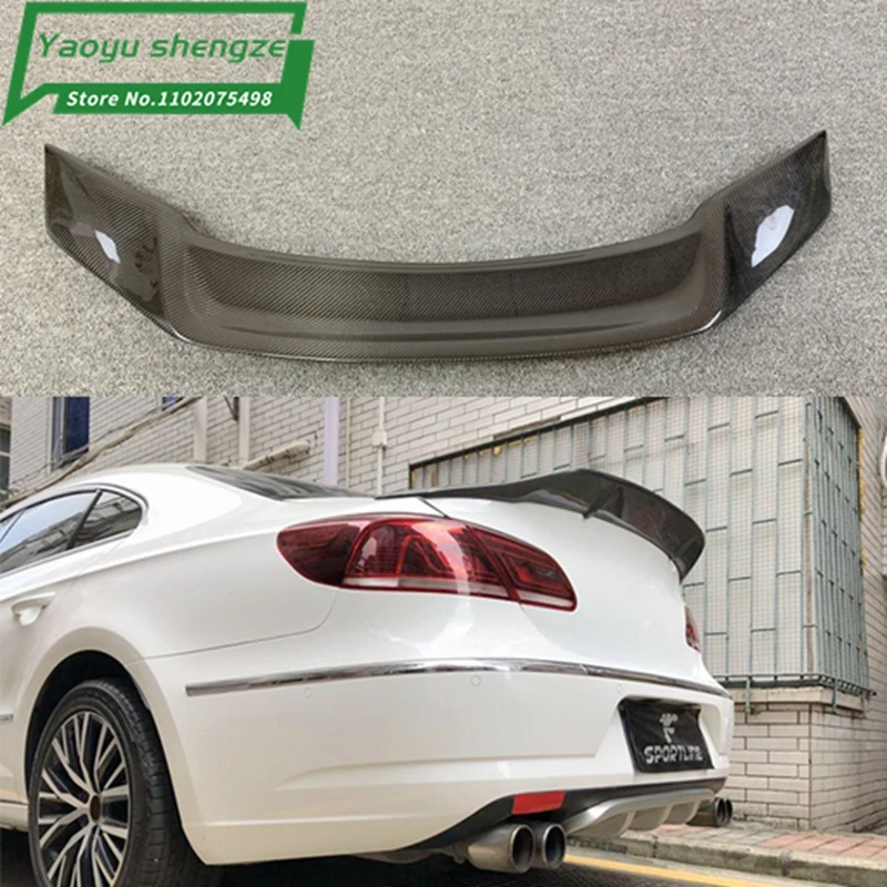 

Carbon fiber rear roof spoiler lip wings for Volkswagen VW Passat CC Sandard 2009-2017 R Style