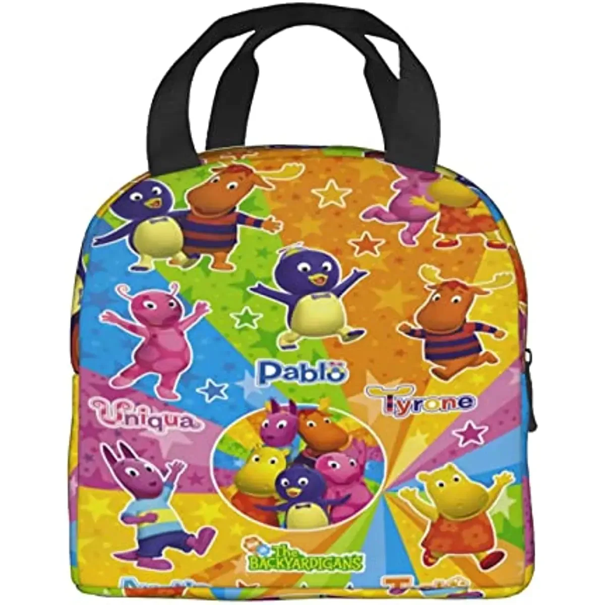 The Anime Backyardigans Large Lunch Bag with Pocket for Work, College, Office, Picnic, Outdoor