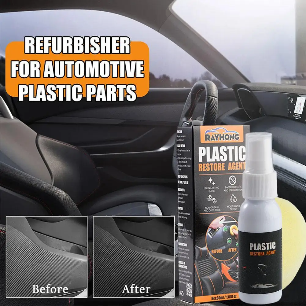 30ml Plastics Refreshing Coating Agent Car Refurbishment Cleaning Agent Plastics Parts Refurbish Agent Car