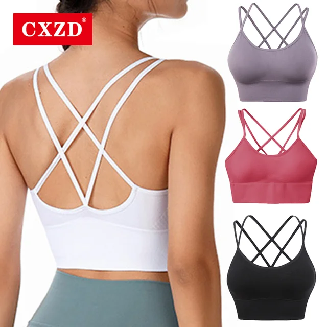 Women Breathable Sports Bra Shockproof Fitness Tops Gym Crop Top Brassiere  Push Up Sport Bras Gym Workout Top Seamless Yoga Bra