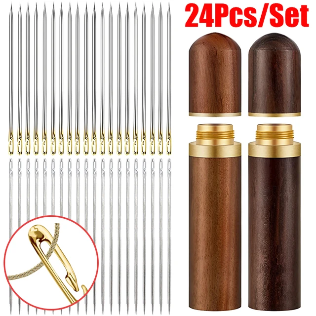 12pcs Self Threading Needles With Side Opening, Hand Sewing Needles With  Needle Storage Tube, Sewing Tool For Home