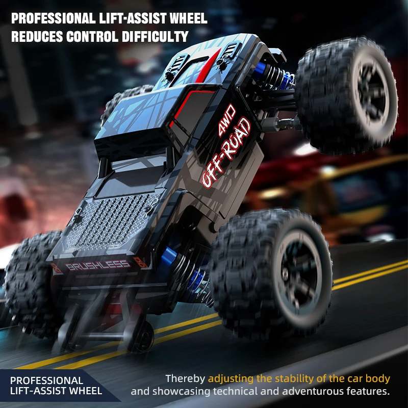 JJRC C8811 RC 4WD metal brushless high-speed remote control car 2.4G off-road monster truck children's remote control toy gifts 6