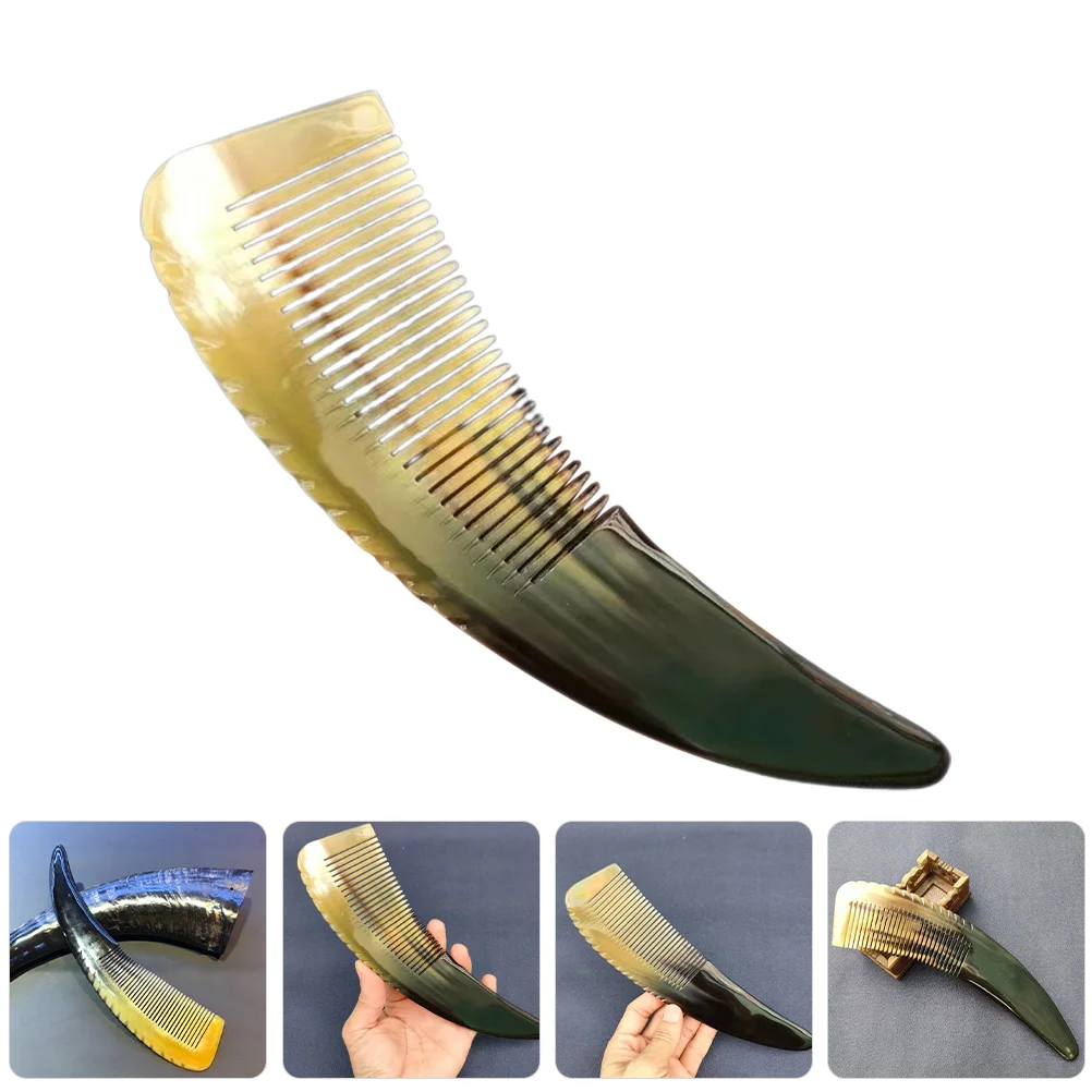 

Horn Comb Pocket Fine for Curly Hair Women Scalp Tooth Detangler Horns Detangling Massage Combs Styling Man Travel Thick