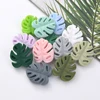 10Pcs New Leaf Pattern Baby Silicone Teether Beads DIY Infant Chew Nursing Teether Goods Toy Pacifier Chain Making Accessories 5