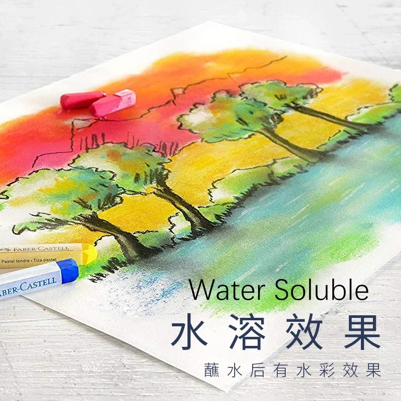 FABER-CASTELL Soft Pastels Set Limited Water Soluble Pastel Chalk 12/24/36/48/72 Colors Drawing Painting Art Supplies 1set