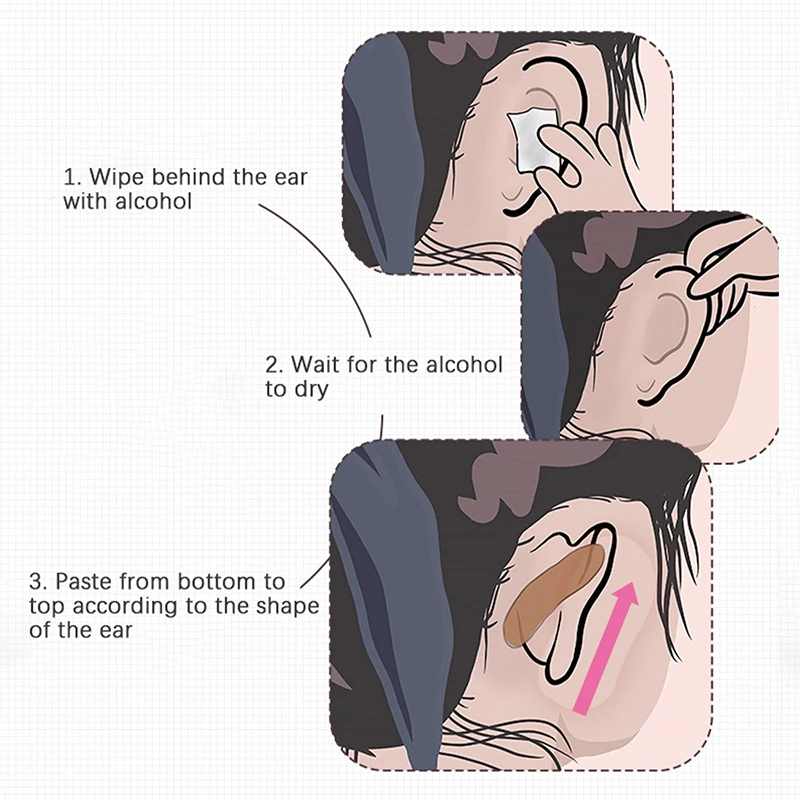 Autocollants d'oreille d'elfe en placage, oreilles deviennent une ration d'oreille, support vertical, sitcker magique, stéréotypes photo, autocollants V-Face