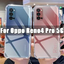 Shockproof Transparent TPU Phone Case for Oppo Reno4 Pro 5G - Clear, Anti-scratch Protection (Clear)