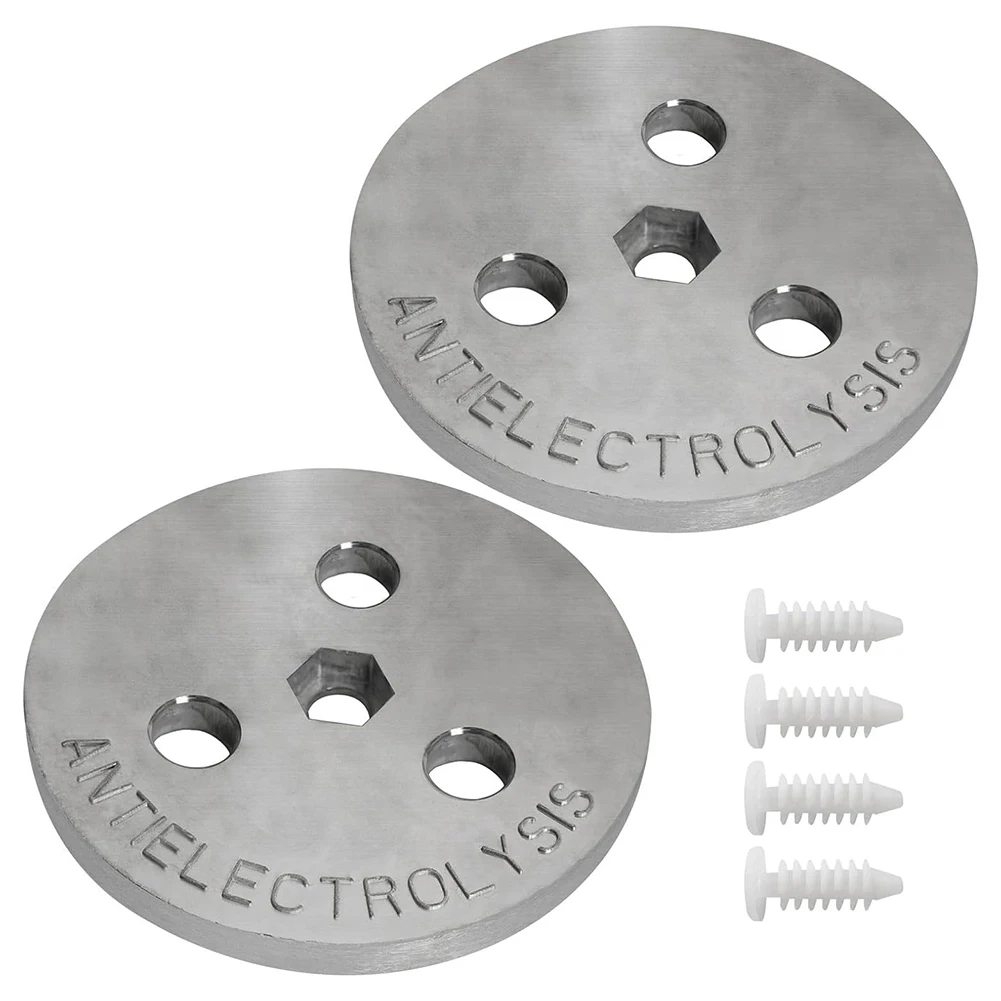 

2pcs Zinc Anode Plate For Fixing Skimmer Basket And Anti-Corrosion Anti-Electrolysis Household Tool Accessories
