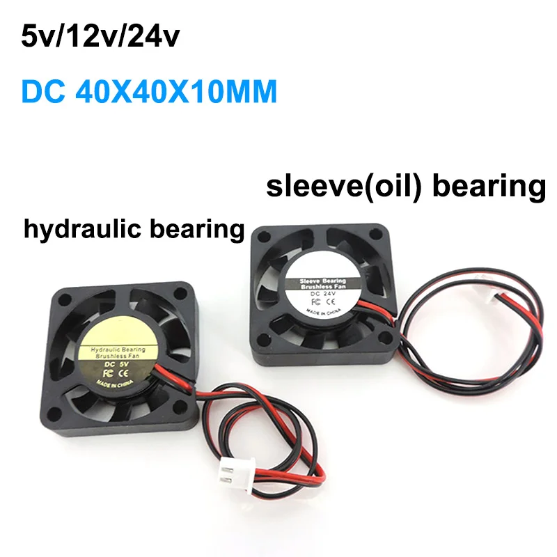 Industrial Cooling Fan Cooling Fan Gaming Cooling Fan 3D Printer Fan DC 5V 12V 24V 4010 40x40x10MM Cooling Fan low noise brushless Blower Bearing sleeve hydraulic Fluid Bearing for 3D Printer 4cm