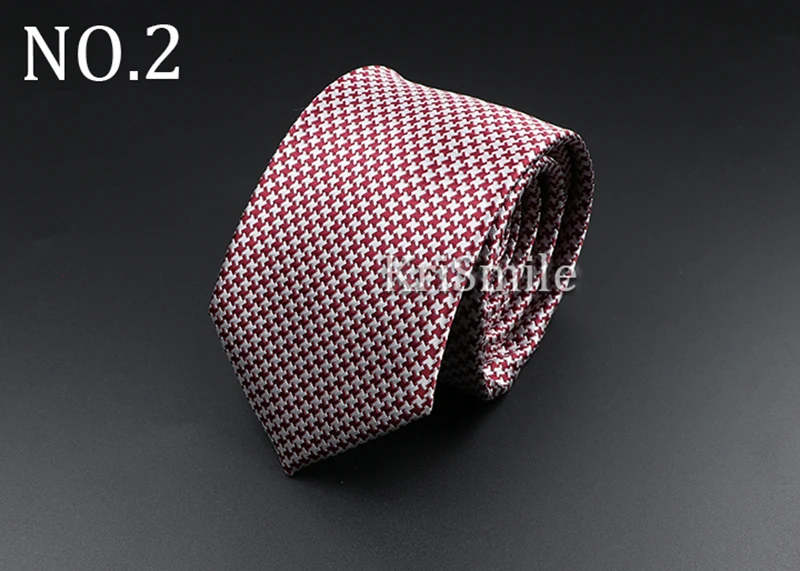 Klassische Dot Geometrie Männer Krawatten Rot Blau Schwarz Jacquard 7 cm Krawatte Mode Party Hochzeit Business Dünne Anzug Hemd zubehör – Detail 4