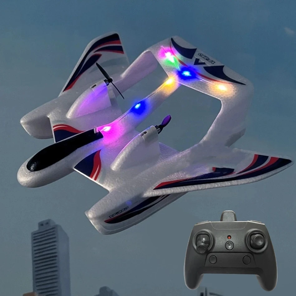 Amphibious YF-350 Waterproof 2.4G Radio EPP Foam Fixed-Wing Glider Aircraft RC Plane with LED Lights Plane Toys foam plane rc plane foam aircraft rc glider