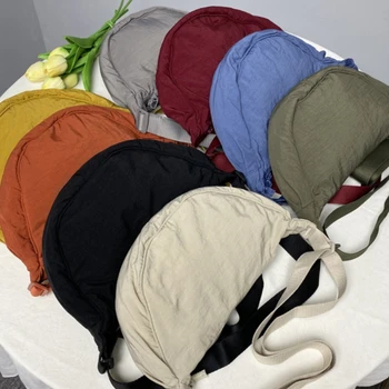 Borsa a Tracolla Casual in Nylon per Donne, Borsa a Mezzaluna, Borsa da Viaggio, Shopper, Borsetta Femminile