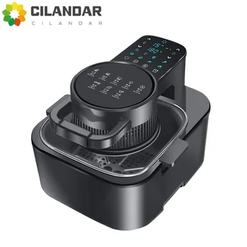 مقلاة هوائية ذكية منزلية متعددة الوظائف سعة 9 لتر مع حجز شاشة تعمل باللمس بسعة كبيرة، فرن منظور داخلي غير لاصق