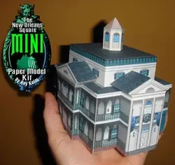 Halloween Haunted House Skoolhouse Building 3D Paper Model DIY Handmade Papercraft Toy