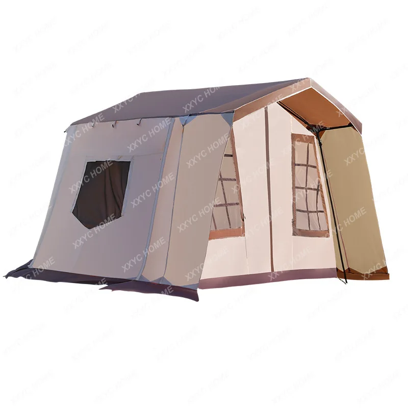 

Rain-Proof Cottage Camping Tent Overnight Family Travel Picnic Park House