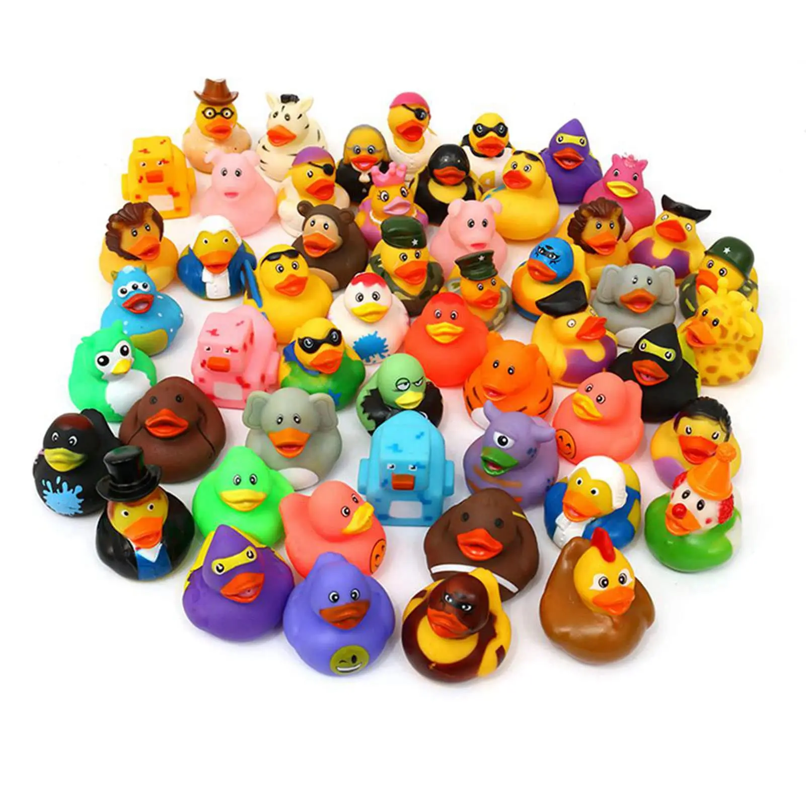 10-100 canards en caoutchouc, assortiment aléatoire de canards Jeep, jouets en vrac, jouets de piscine, cadeaux d'anniversaire, cadeaux de fête