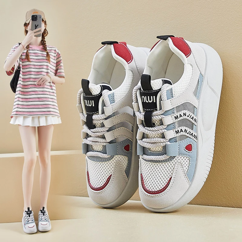 

Женские кроссовки на платформе, люксовые дизайнерские, Повседневная Уличная обувь для тенниса и прогулок, Размеры 35-40, лето