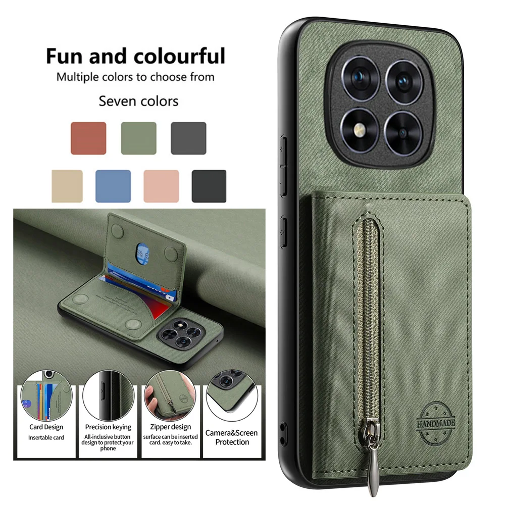Luxury RFID Leather Zipper Card Case