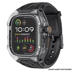 Enhanced Protective Transparent Case and TPU Strap - 41mm - Series 9 8 7 (Black - BTr)