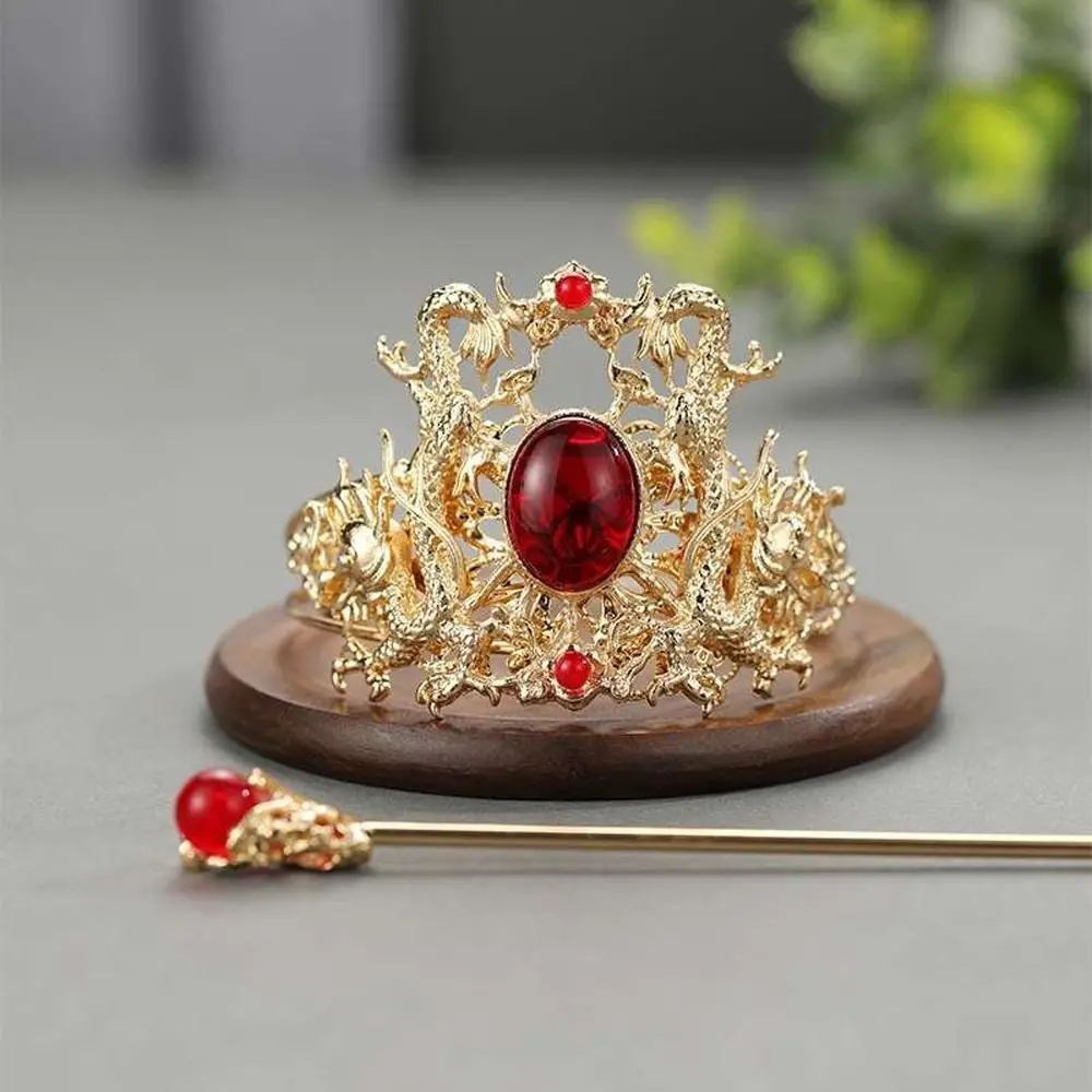 

Elegant Traditional Pearl Crystal Headwear Dragon Alloy Hair Accessories Women Tiara Hanfu Ornament Chinese Style Hair Crown