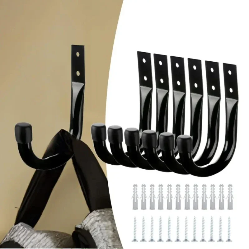 Heavy Duty Metal Garage Storage Hooks Wall Mounted J Hanger Hooks Utility Hanging Hook For Cycling Bike Garden Accessories 12/2x