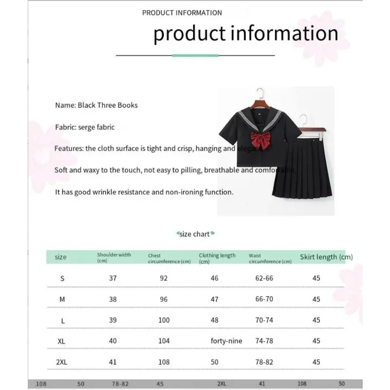 Japanese School Uniforms Girls Costume Sailor Blouse Pleated Skirt
