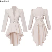 Nouveau 2026 vêtements de Renaissance pour femmes Steampunk médiéval manteau de queue veste gothique victorien rétro femmes redingote tenue veste manteau 4