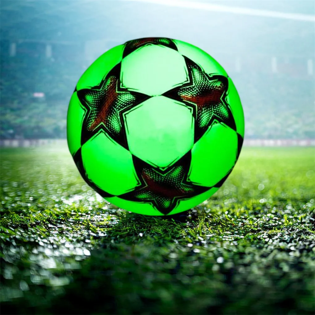 프로 축구공 표준 사이즈 5호 축구공 PU 가죽 야광 축구공 기계식 스티치 축구..