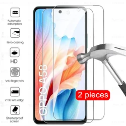 Premium Tempered Glass Screen Protector - 2 Pack, HD Full Coverage for Oppo A60 4G 5G (2 Pieces)