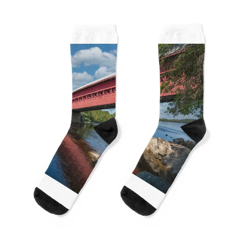 

Covered Bridge Socks floral essential hiking Socks Girl Men's
