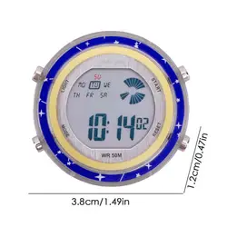 Waterproof Stick - On Luminous Dial Digital Clock for Motorcycles and Vehicles (Blue)