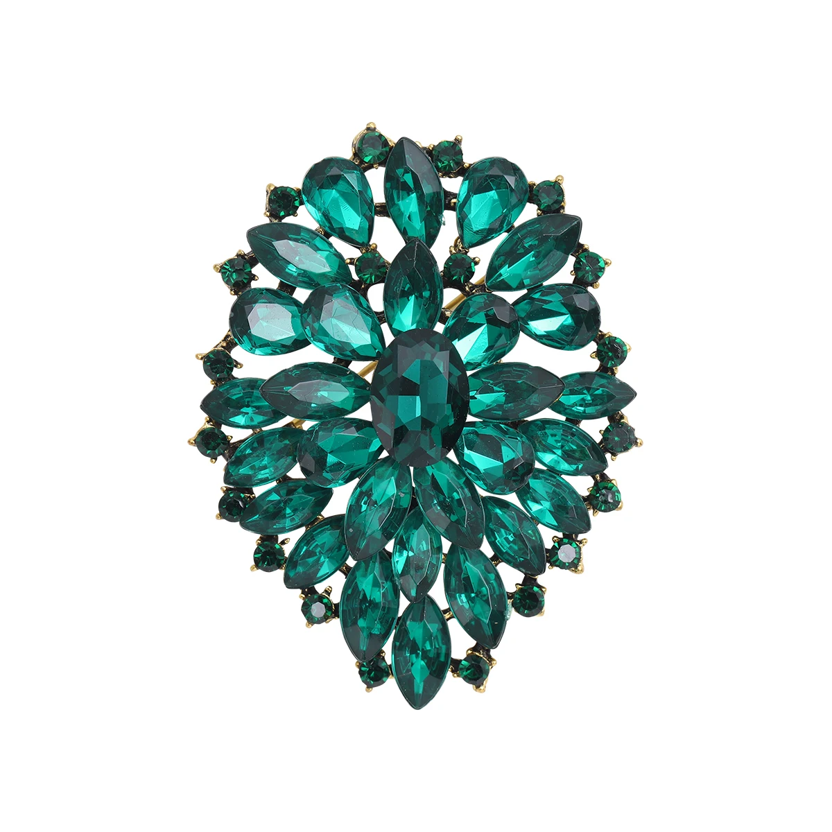 

Rhinestone Flower Brooches for Women 7-color Office Party Collection Friends Gifts Plant Accessories