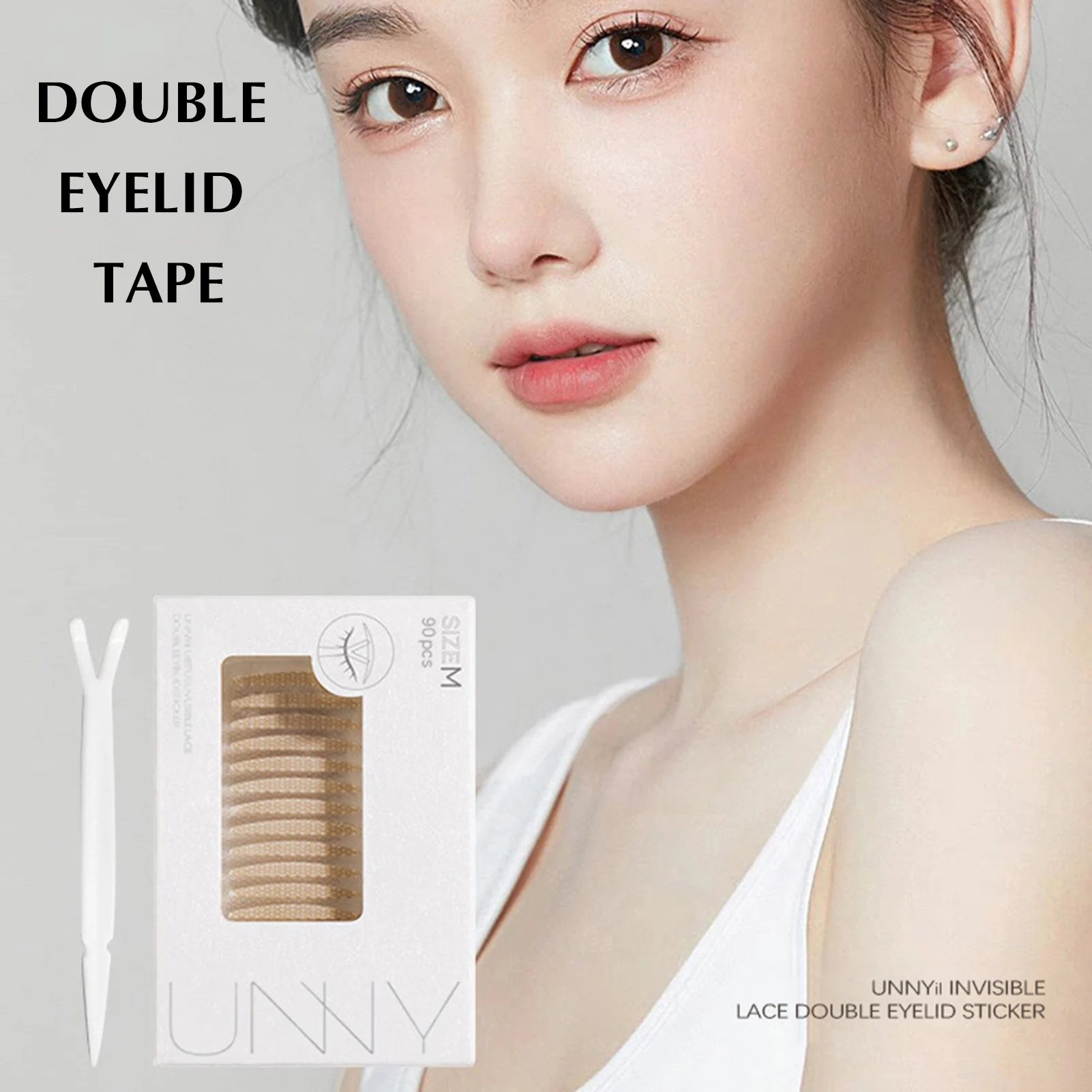 Double Eyelid Tape Sticker 90/108Pcs Invisible Fold Eyelid Paste Clear Beige Stripe Self-adhesive Natural Eye Makeup Tool