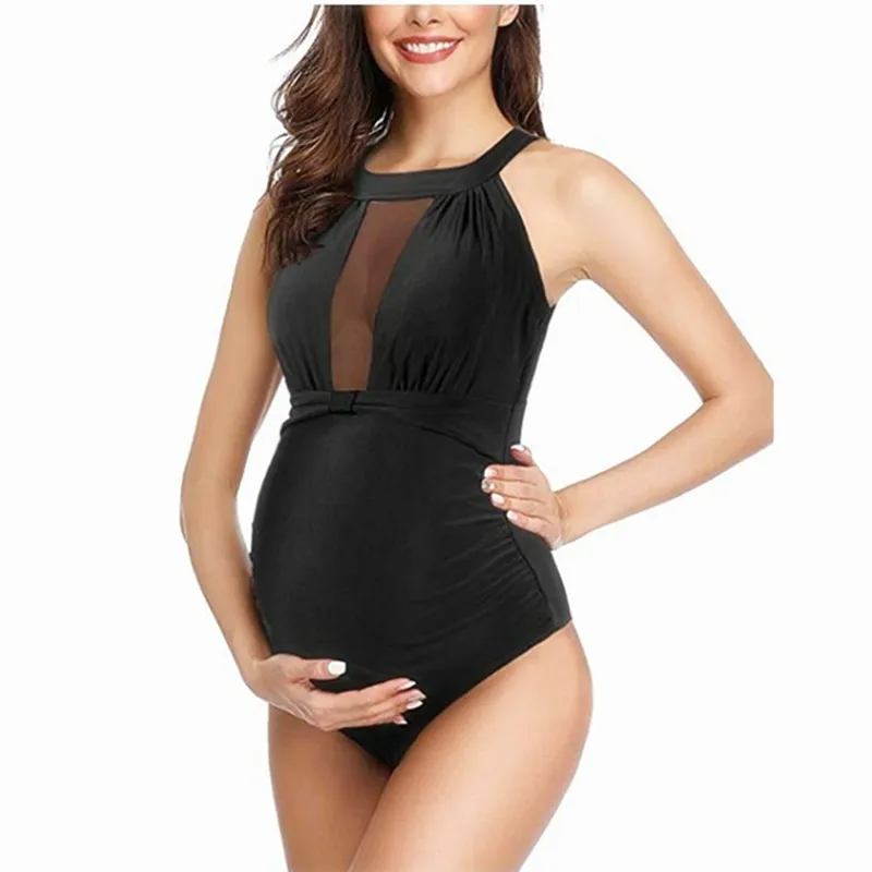 Swimwear for Pregnant Women Swiming Wear One Piece Pregnancy Swimsuit Sexy Suspender Swim Suit Plus Size Maternity Bathing Suits