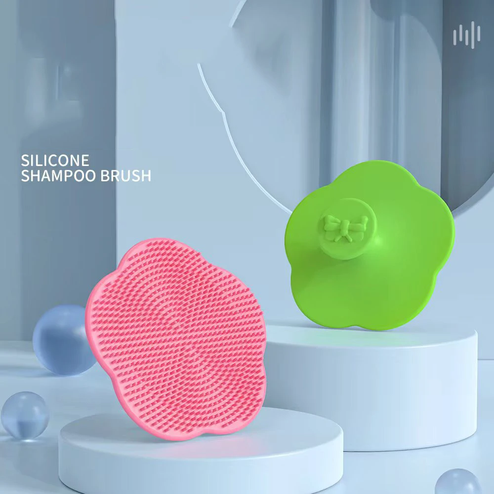Baby Silicone Shampoo Brush Newborn Infants Washing Hair Tool Bath Mud Rubbing Brush Baby Head Massage Items