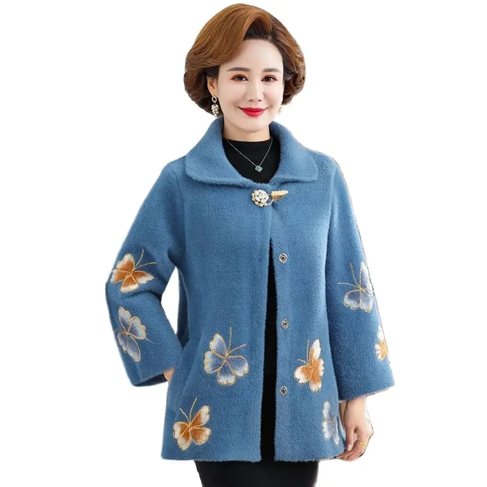Lovepeapomelo Jackets Tweed Button Long Casual Senior Regular 40 Wool Blends Wool Blend Coat Surprise Price