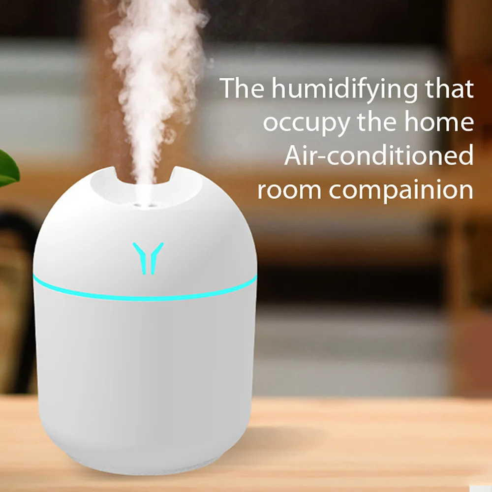 250ML Portable USB Mini Air Humidifier Aroma Essential Oil Diffuser with LED Color Lamp for Home Car air humidifier