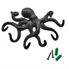 Octopus Key Holder Cast Iron Decorative Rustic Towel Hooks Wall Mounted Heavy Duty Coat Hooks 1