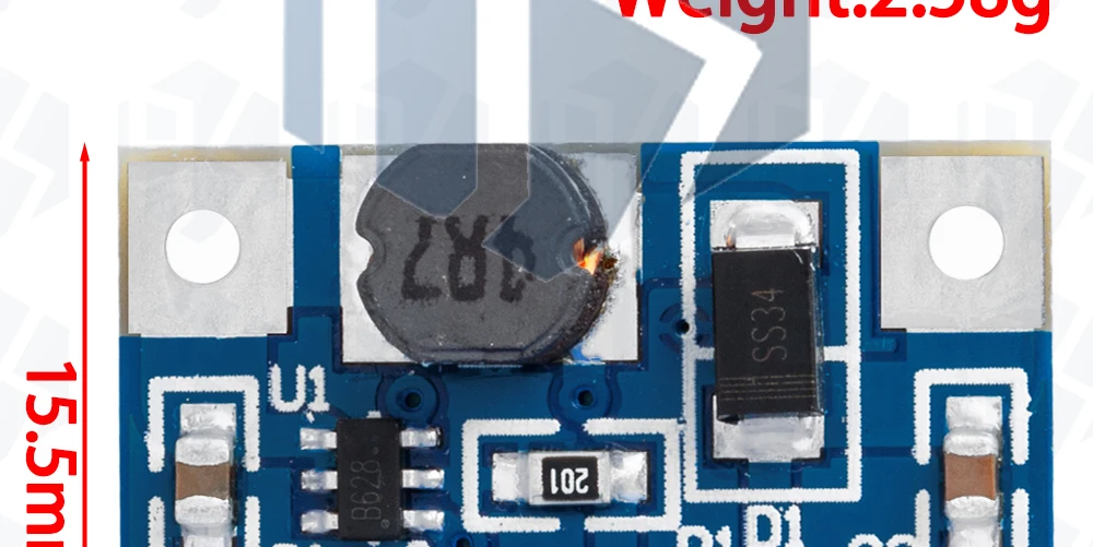 1 ~ 5PCS EGBO DC-DC Konverter SX1308 2A Step-UP Einstellbare Power Modul Booster – Detail 29