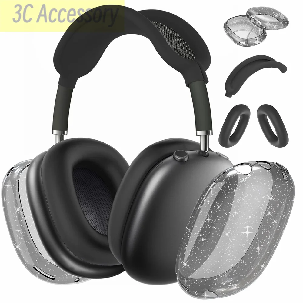 Custodia Glitter Trasparente Per Airpods Max Custodie Protettive Antigraffio Accessori Per Apple Airpods Airpod Max Custodie Per Cuffie