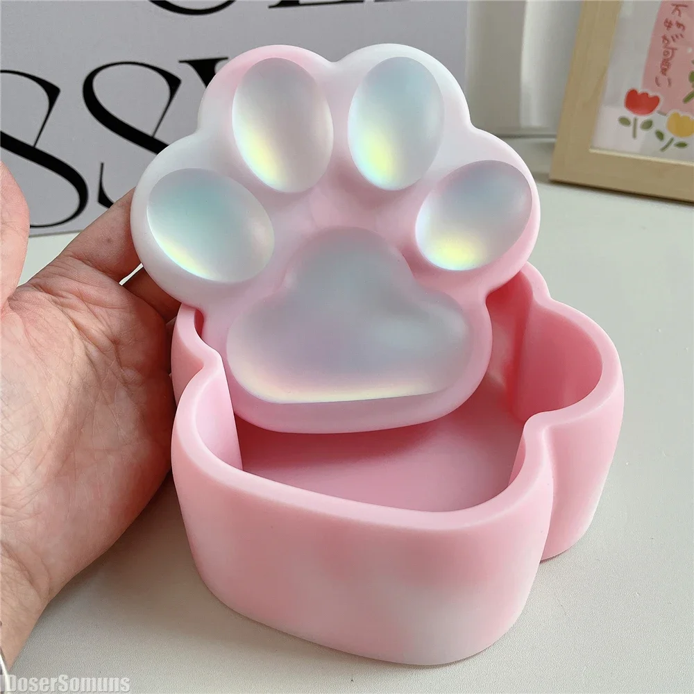 DIY 클로 항아리 캔 캔디 쥬얼리 메이크업 재료, 수제 카와이 다채로운 고양이 네일 아트 잡화 선물